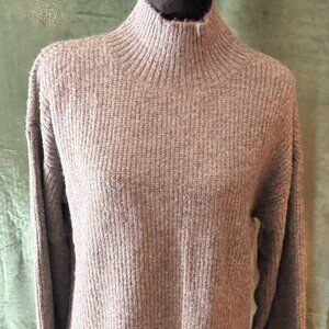Loft Gray Turtleneck Sweater Dress-Small